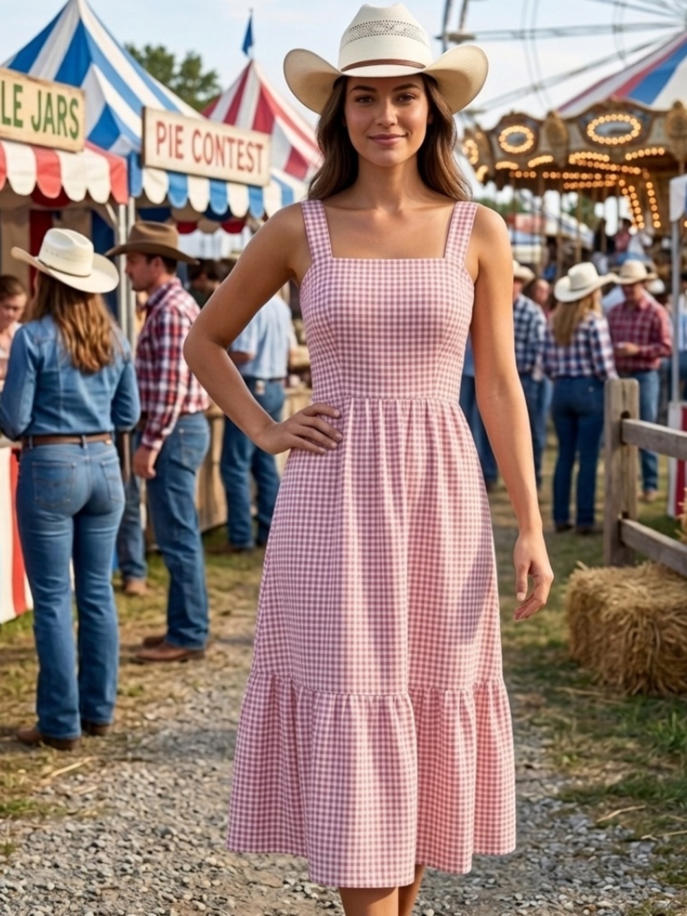 London Times Plaid Maxi Dress
